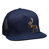 Elk Trucker Hat by LET'S BE IRIE - Blue Denim Snapback - Let's Be Irie™
