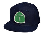 California Highway 1 Snapback Hat by LET'S BE IRIE - Blue Denim - Let's Be Irie™