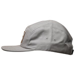 Rock Climbing Hat - Gray Racer Cap with Buckle, Climbing Sign Patch