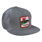 Hawaii Volcano Trucker Hat by LET'S BE IRIE - Gray Denim Snapback - Let's Be Irie™
