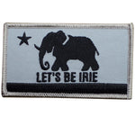 LET'S BE IRIE Elephant Patch - Irie California Flag, Grey and Black (Iron on) - Let's Be Irie™