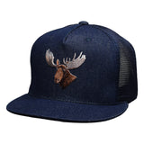 Moose Head Trucker Hat by LET'S BE IRIE - Blue Denim Snapback - Let's Be Irie™
