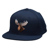 Moose Head Snapback Hat by LET'S BE IRIE - Navy Blue - Let's Be Irie™