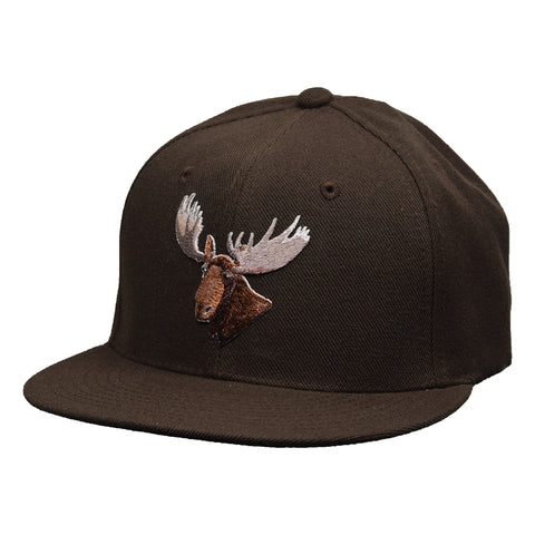 Moose Head Snapback Hat by LET'S BE IRIE - Brown - Let's Be Irie™