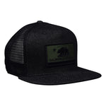 California Republic Trucker Hat - Black Denim Hat by LET'S BE IRIE - Let's Be Irie™