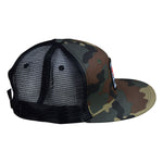 Hawaii Hibiscus Trucker Hat by LET'S BE IRIE - Camo and Black Snapback - Let's Be Irie™