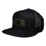 California Republic Trucker Hat - Black Denim Hat by LET'S BE IRIE - Let's Be Irie™