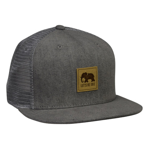 LET'S BE IRIE Elephant Trucker Hat - Gray Denim Snapback - Let's Be Irie™