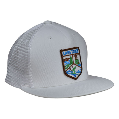 Lake Tahoe Trucker Hat by LET'S BE IRIE - White Snapback - Let's Be Irie™
