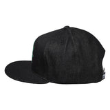 Cannabis Snapback by LET'S BE IRIE - Black Denim - Let's Be Irie™