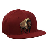 Brown Buffalo Snapback Hat by LET'S BE IRIE - Cardinal Red - Let's Be Irie™