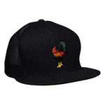 Rooster Trucker Hat - Black Denim Hat by LET'S BE IRIE - Let's Be Irie™