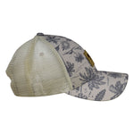 Tropical Elephant Trucker Hat by LET'S BE IRIE - Palm Trees, Tan and Gray - Let's Be Irie™