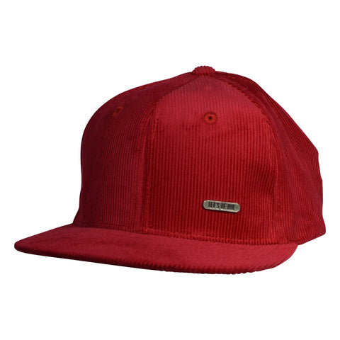 Corduroy Snapback by LET'S BE IRIE - Red - Let's Be Irie™