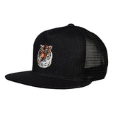 Tiger Trucker Hat by LET'S BE IRIE - Black Denim - Let's Be Irie™