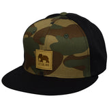 Camouflage & Black Elephant Logo Snapback by LET'S BE IRIE
