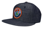 California Poppy Snapback Hat by LET'S BE IRIE - Washed Denim - Let's Be Irie™