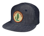 California Redwoods Snapback Hat by LET'S BE IRIE - Washed Blue Denim - Let's Be Irie™