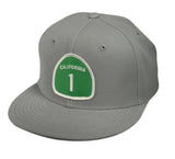 California Highway 1 Snapback Hat by LET'S BE IRIE - Gray - Let's Be Irie™