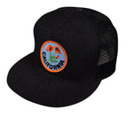 California Poppy Trucker Hat by LET'S BE IRIE - Black Denim - Let's Be Irie™