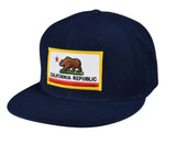 California Republic Flag Snapback by LET'S BE IRIE - Navy Blue - Let's Be Irie™