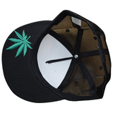Pothead Trucker Hat - BONUS Patch Black & White Snapback Cap Marijuana Cannabis